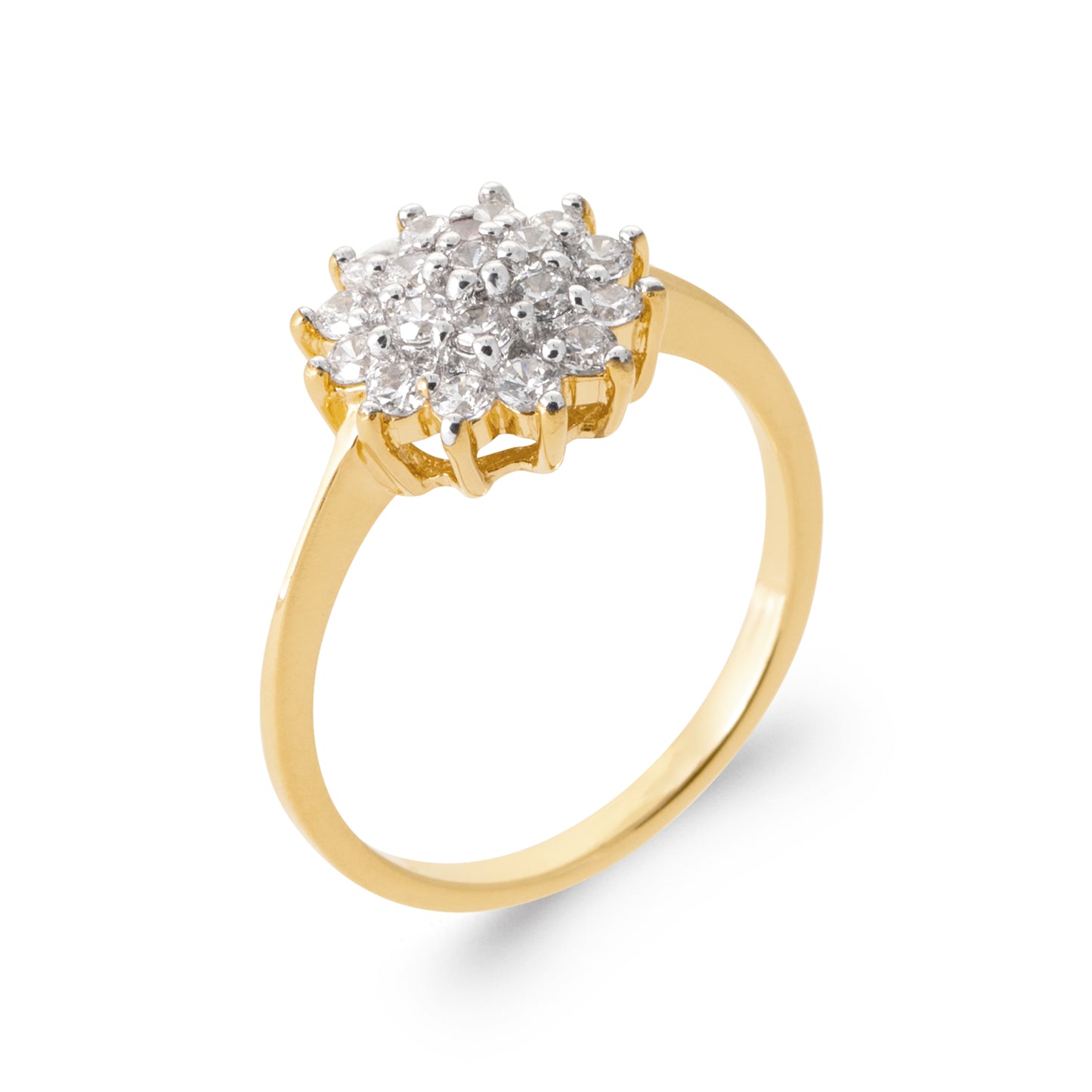Clusterring mit funkelndem Blumendesign