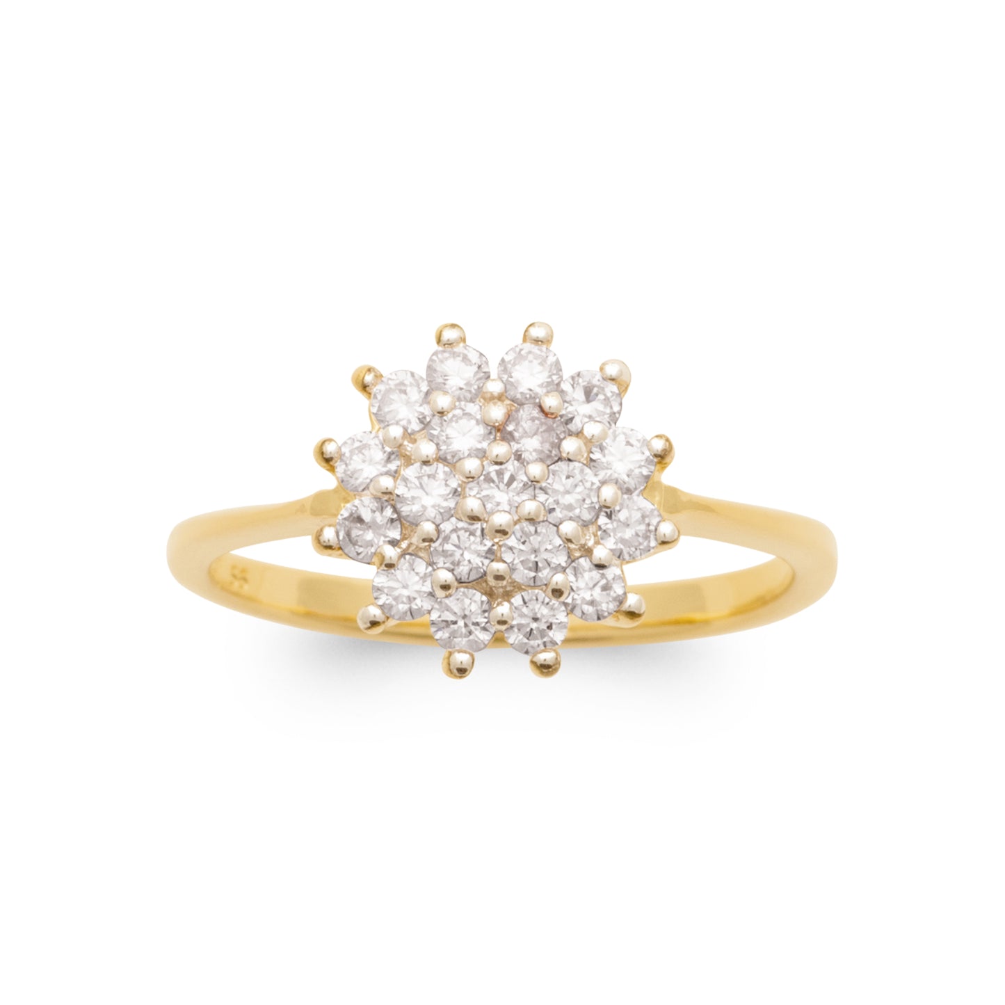 Clusterring mit funkelndem Blumendesign