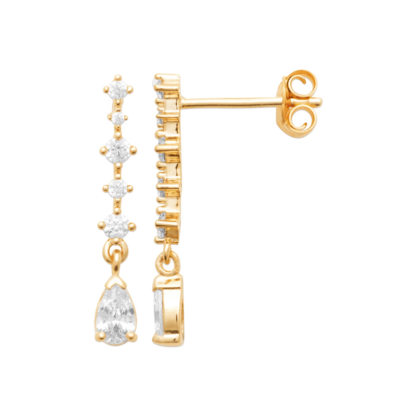 Sparling drop Earrings 18k Gold finish