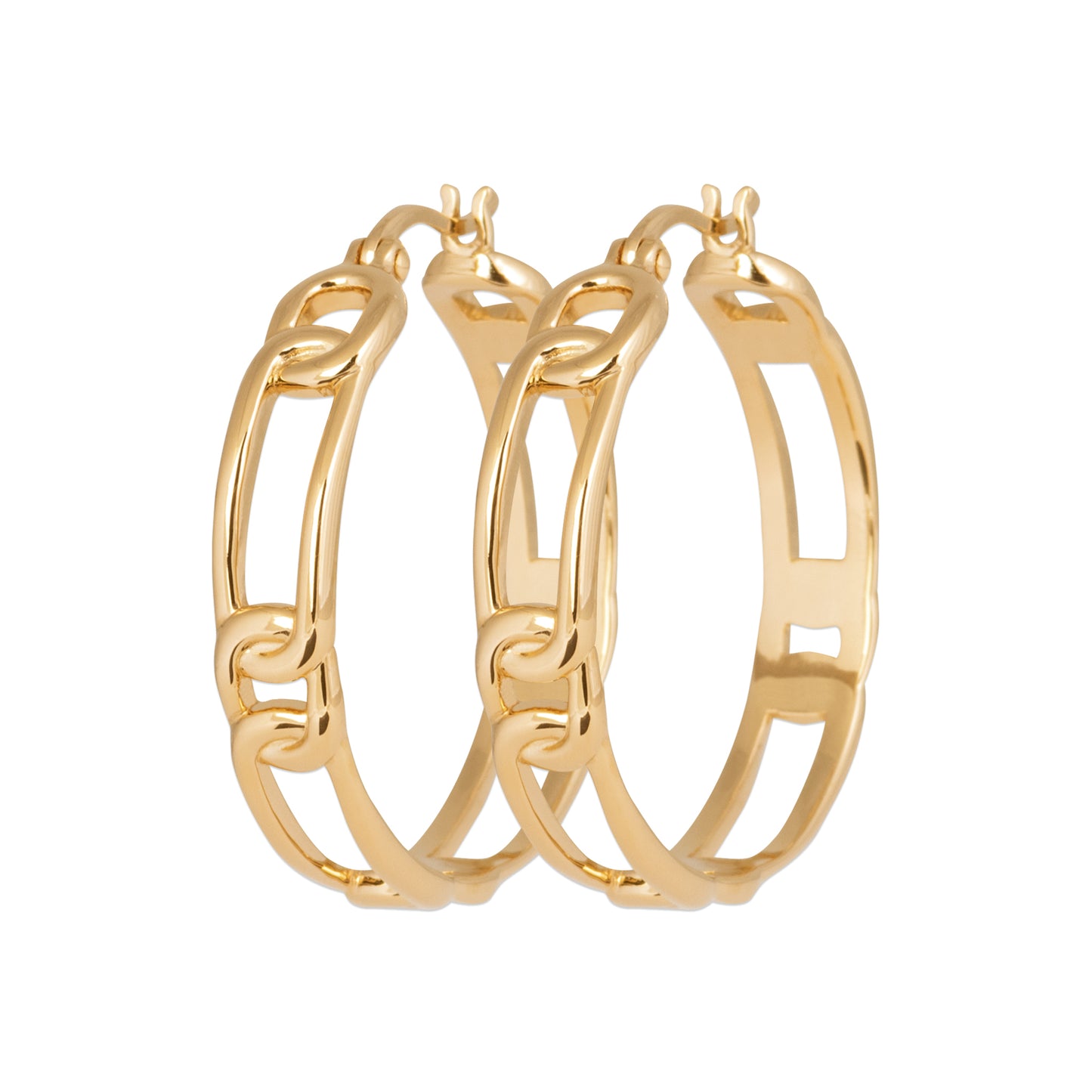 Arabesque Hoops Earrings 18k gold finish