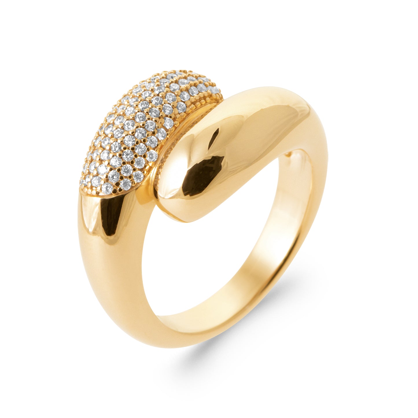 Modern Wrap Ring 18K Gold Finish