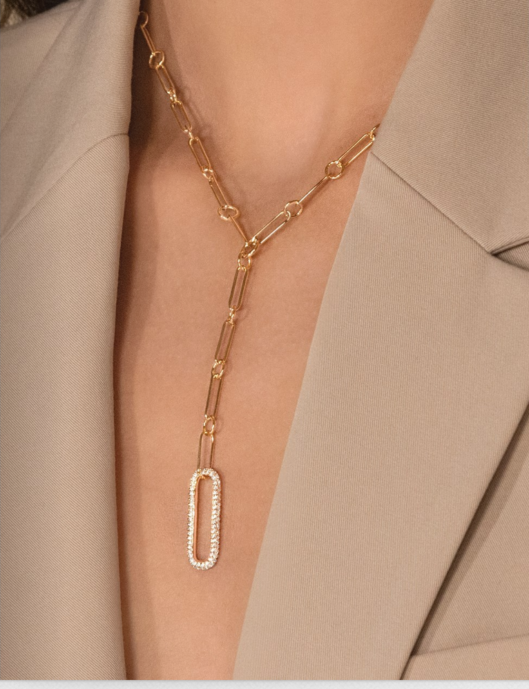 Urban Glow 18k gold finish with Cubic Zirconium - 45 cm