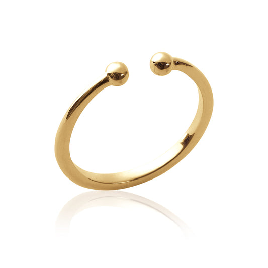 Offener Kugelring, 18 Karat Gold-Finish