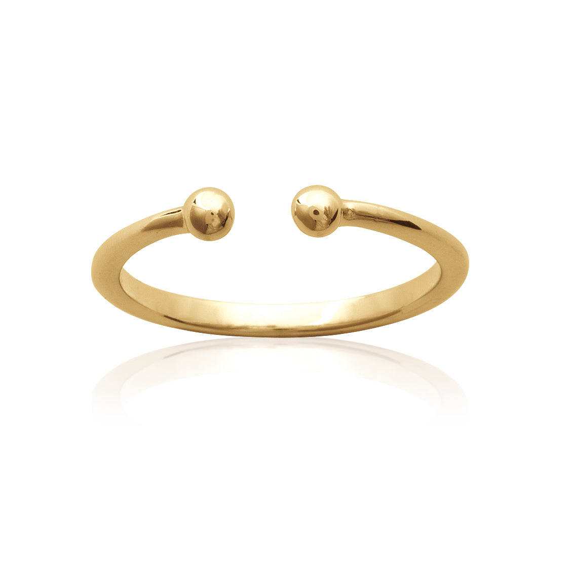 Offener Kugelring, 18 Karat Gold-Finish