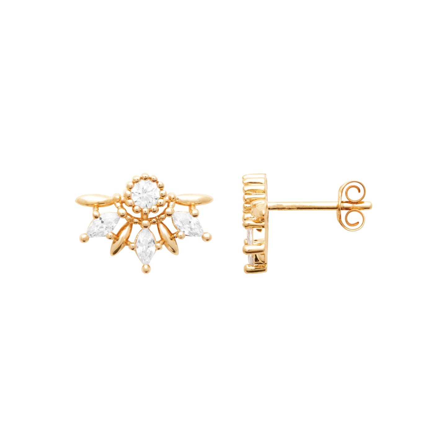 Netzohrringe 18 Karat Gold-Finish
