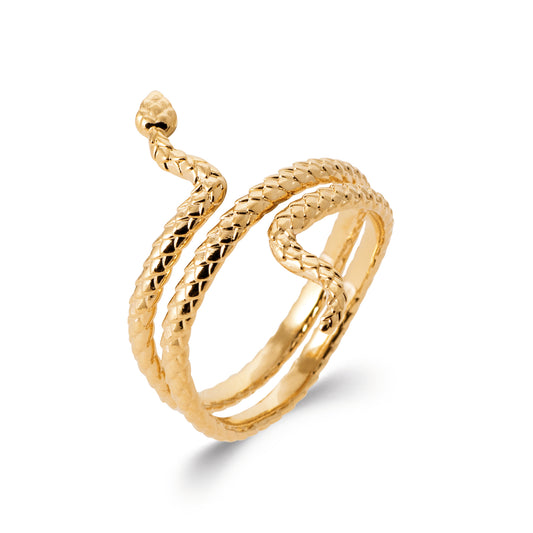 Schlangenring 18 Karat Gold-Finish