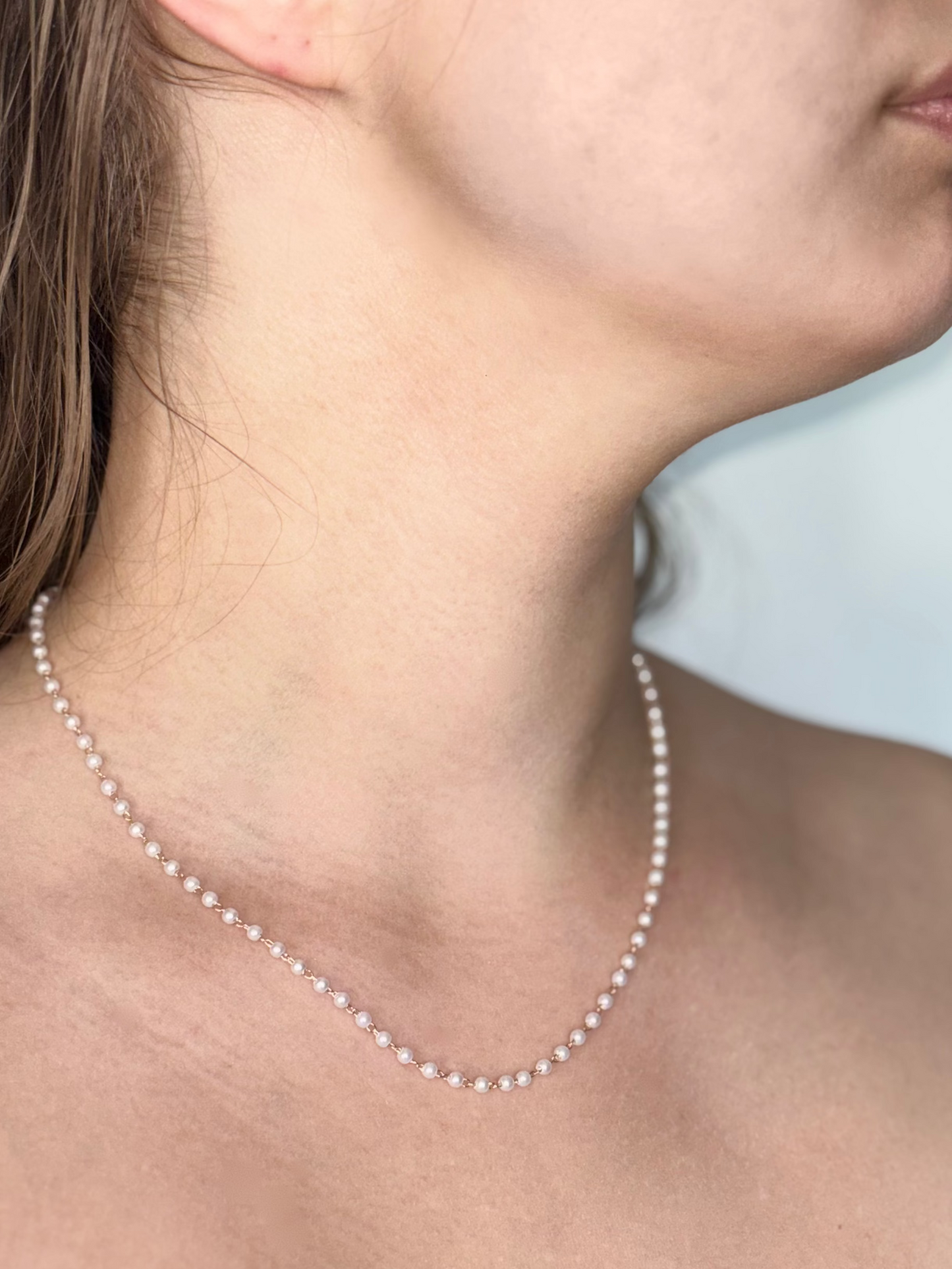 Pearl Necklace 18k Gold finish